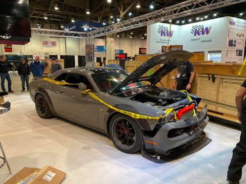 1000-HP Dodge Challenger Was Stolen and Crashed but Still Made It to SEMA