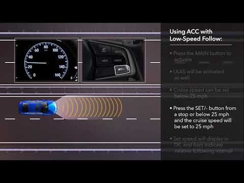 How to Use Adaptive Cruise Control (ACC) with Low-Speed Follow on the 2018 Honda Accord
