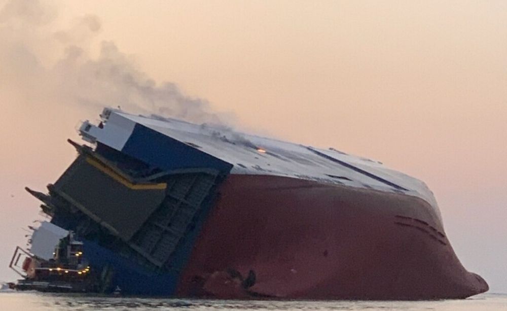Capsized Ship Full of New Cars Finally Being Dismantled Off Georgia Coast
