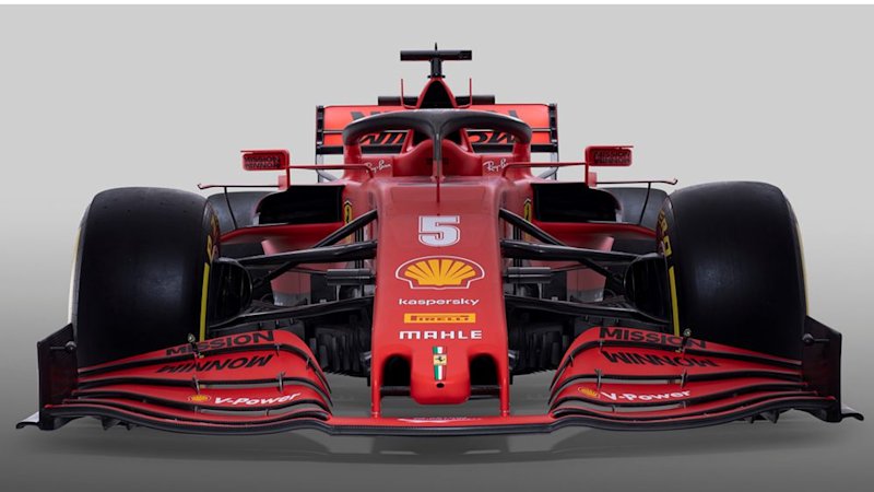 Ferrari F1 team shows off its new SF1000 car with a touch of theater