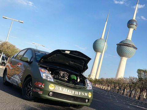 Hellcat-Powered Toyota PriuSRT8 Takes Tour of Kuwait, Sees Troops