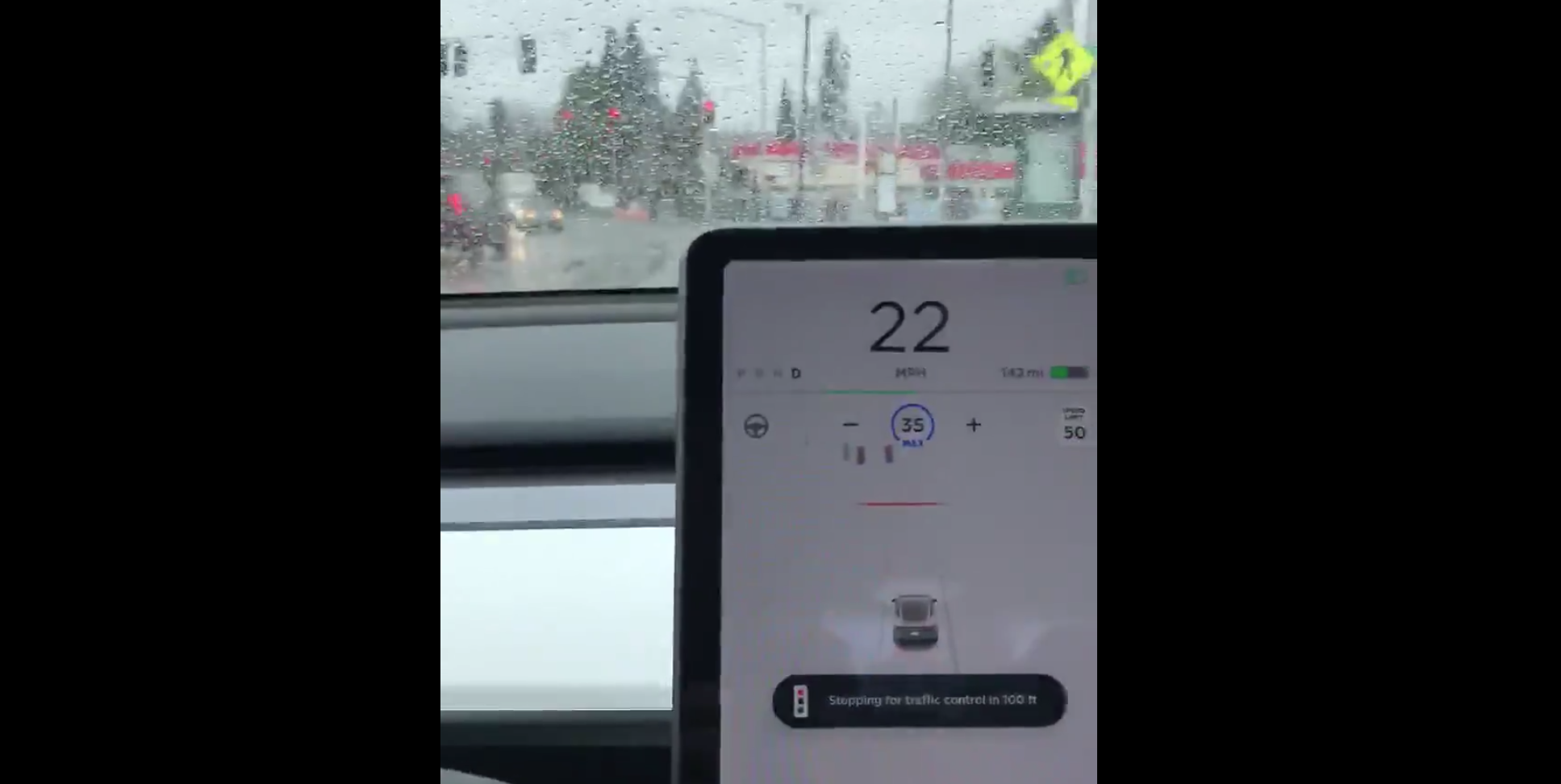 Video Shows Tesla Autopilot Stopping a Model 3 at a Stoplight