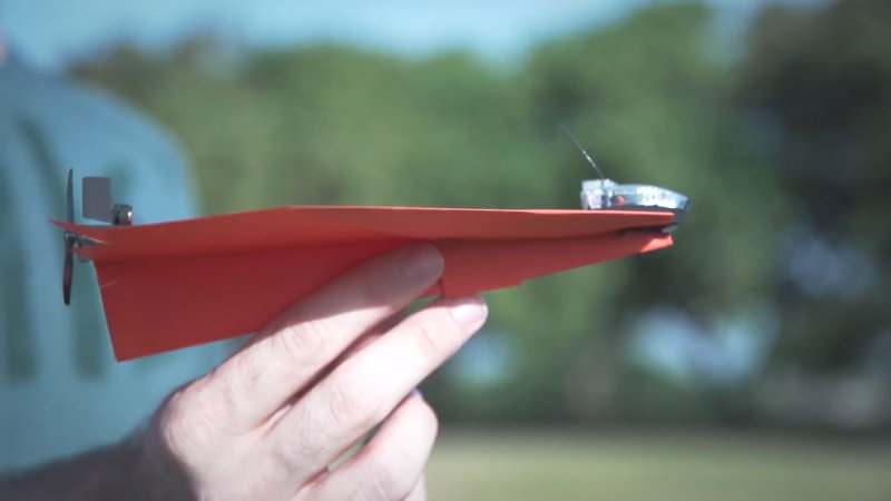 This motor attachment lets you remote-control your paper airplane