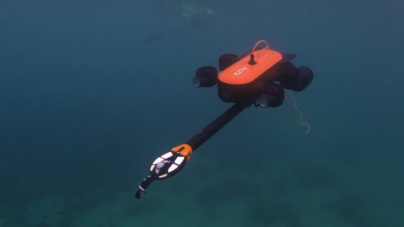 Explore the ocean blue with this underwater drone