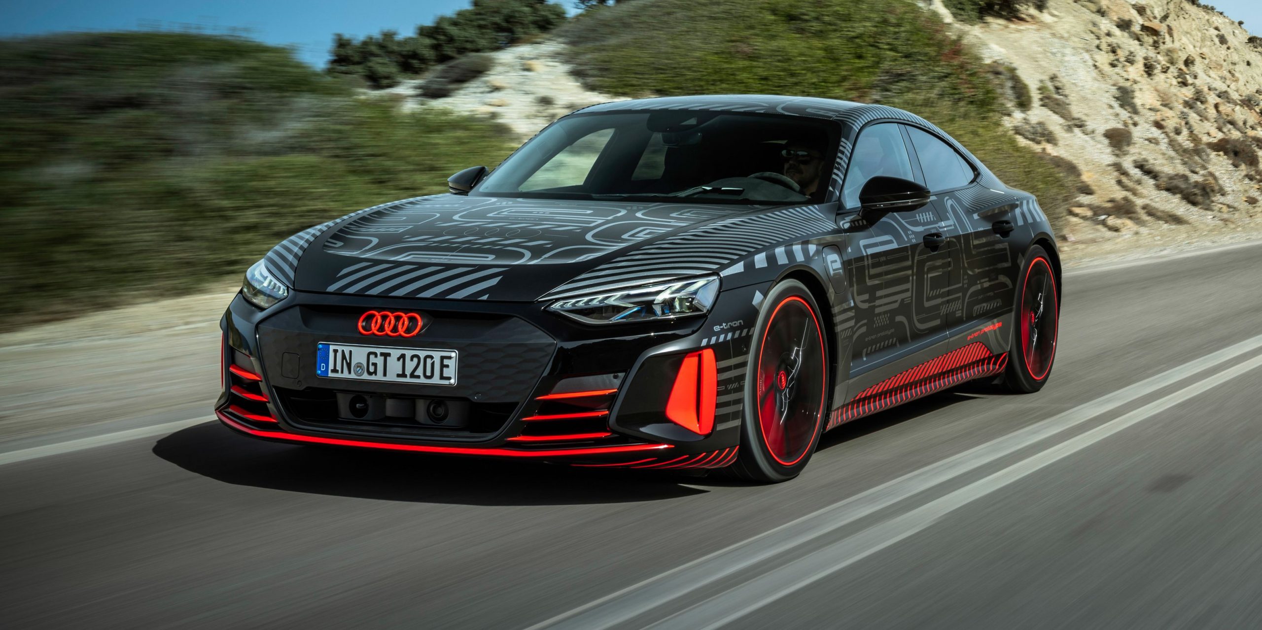 2022 Audi RS e-tron GT Charges after the Taycan