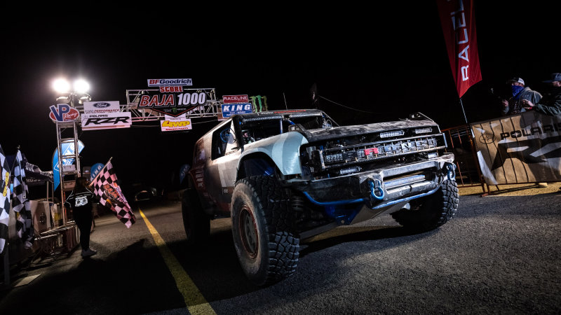 Ford Bronco R race prototype finishes the Baja 1000