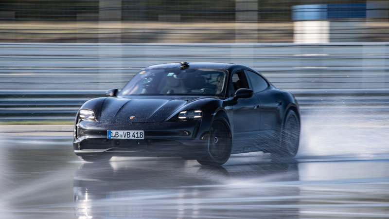 The Porsche Taycan sets Guinness world record for longest electric drift