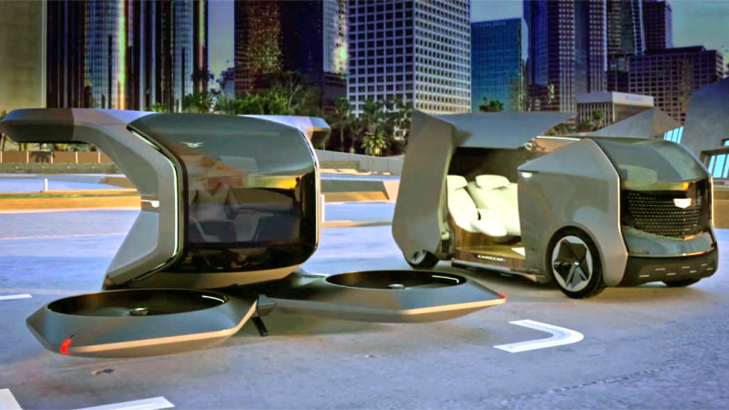 Cadillac imagines the future of luxury transportation with a drone and a pod