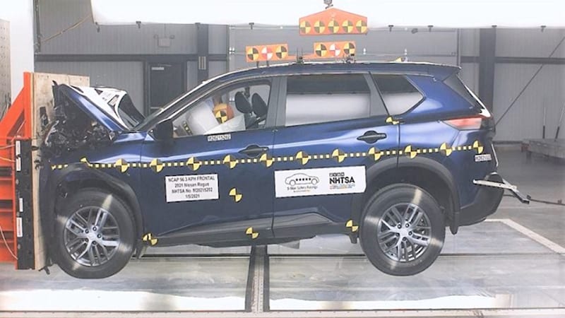 2021 Nissan Rogue earns just two stars in passenger-side frontal crash test