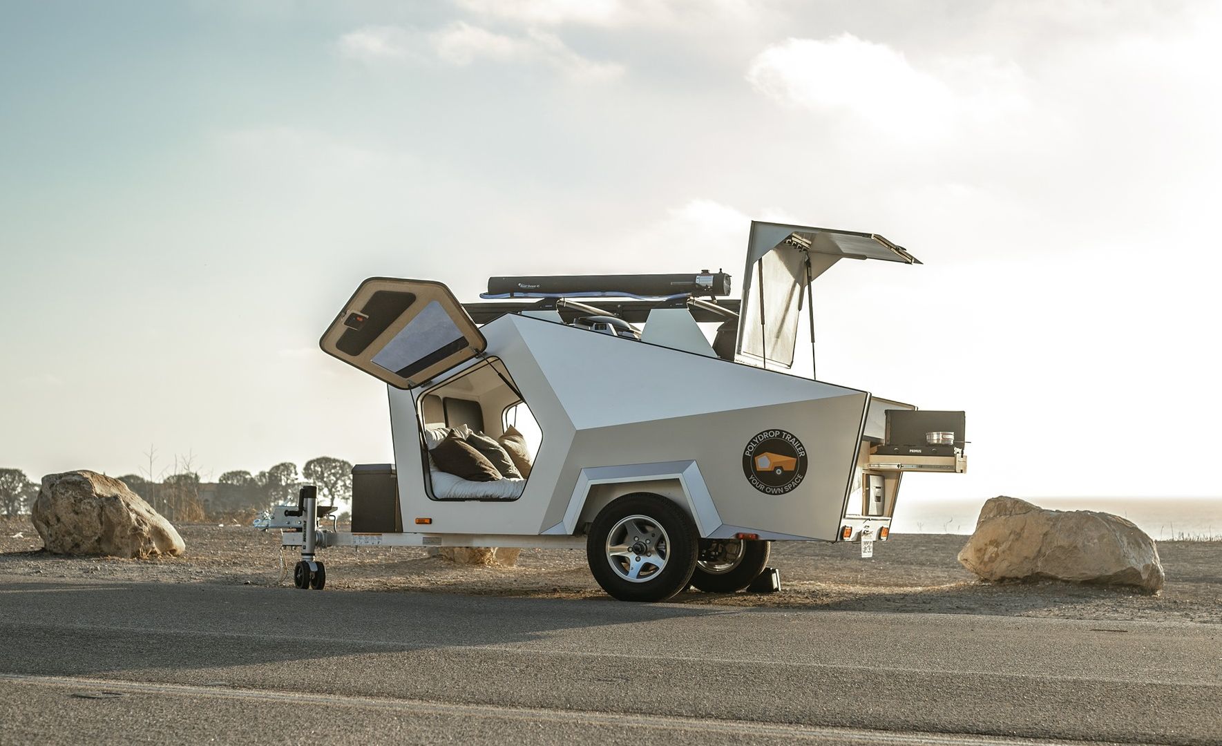 Polydrops P17A Is an Off-the-Grid Trailer for EV Towing, Camping