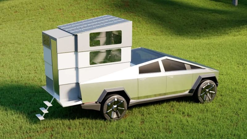 Cyberlandr is a pickup camper for the Tesla Cybertruck