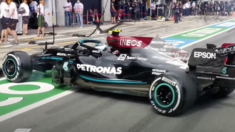 F1 hands Bottas a three-place grid drop for spinout in the pit lane