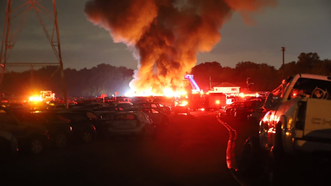 About 40 cars destroyed in Indianapolis auction lot fire