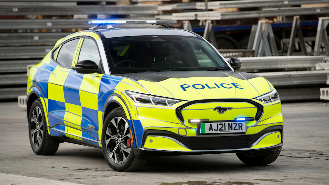 Ford Mustang Mach-E police car concept reports for duty in the U.K.