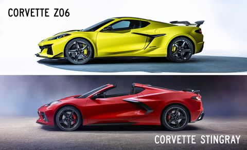 How the 2023 Chevy C8 Corvette Z06 Compares with the C8 Stingray