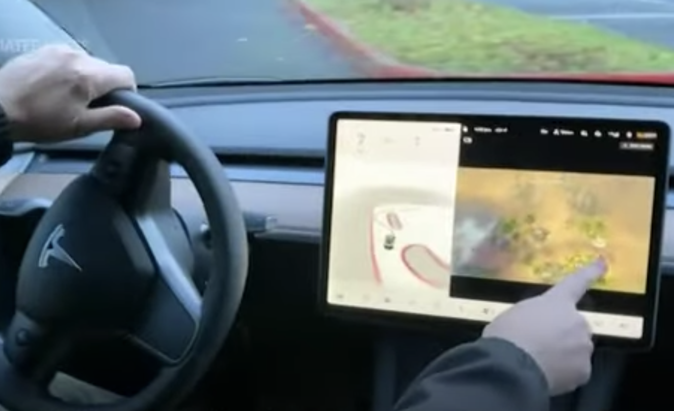 Tesla, Mercedes Take Opposite Approaches to Touchscreen Video Games In Moving Cars