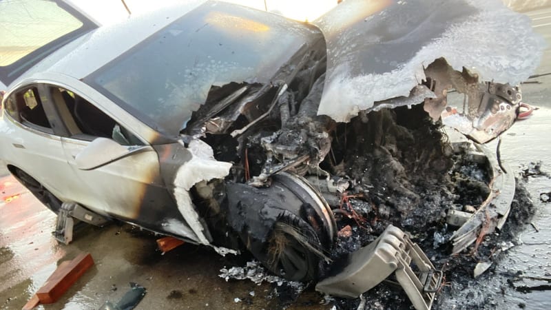 Tesla Model S ‘spontaneously’ catches fire, requires 6,000 gallons of water to extinguish