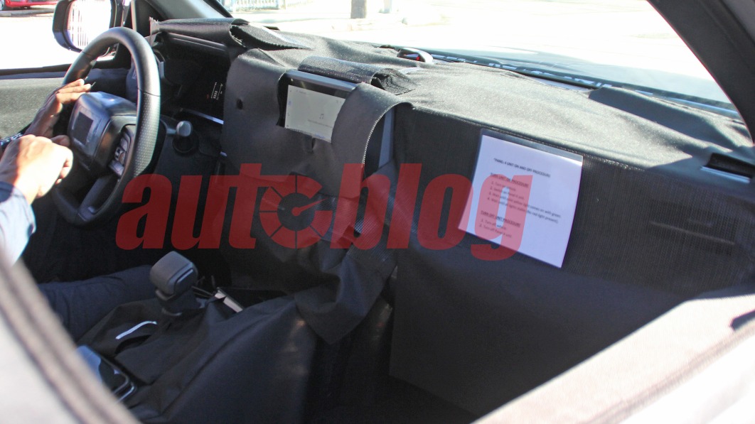 2024 Toyota Tacoma interior starts to shape up in spy photos